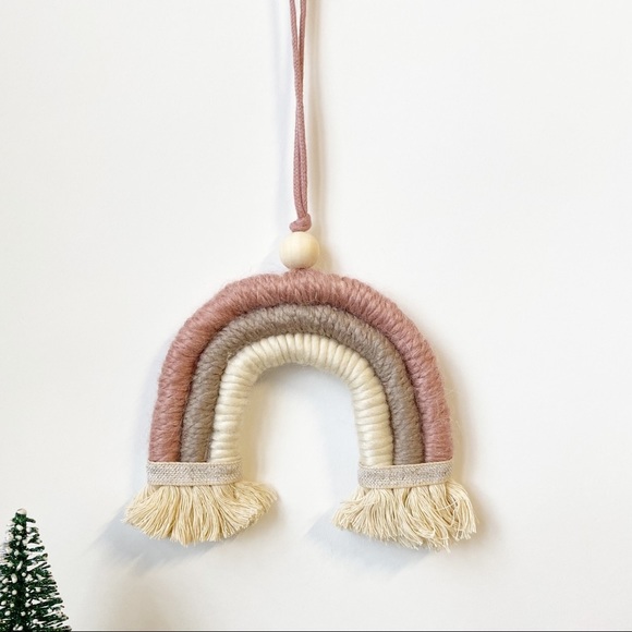 Neutral Rainbow Macrame Wall Decor Home Decor Nursery Decor Fall Winter Decor - Picture 3 of 3